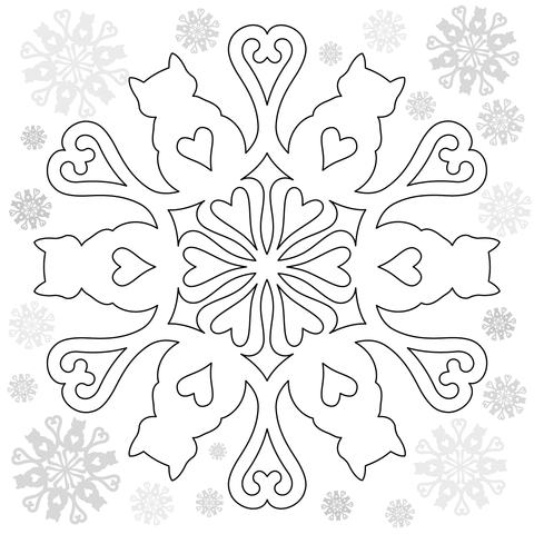 Snowflake  Coloring Page